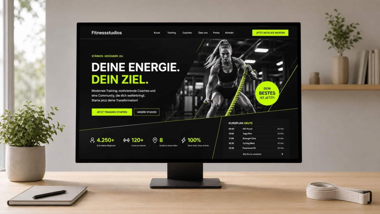 Homepage erstellen lassen für Fitnessstudios