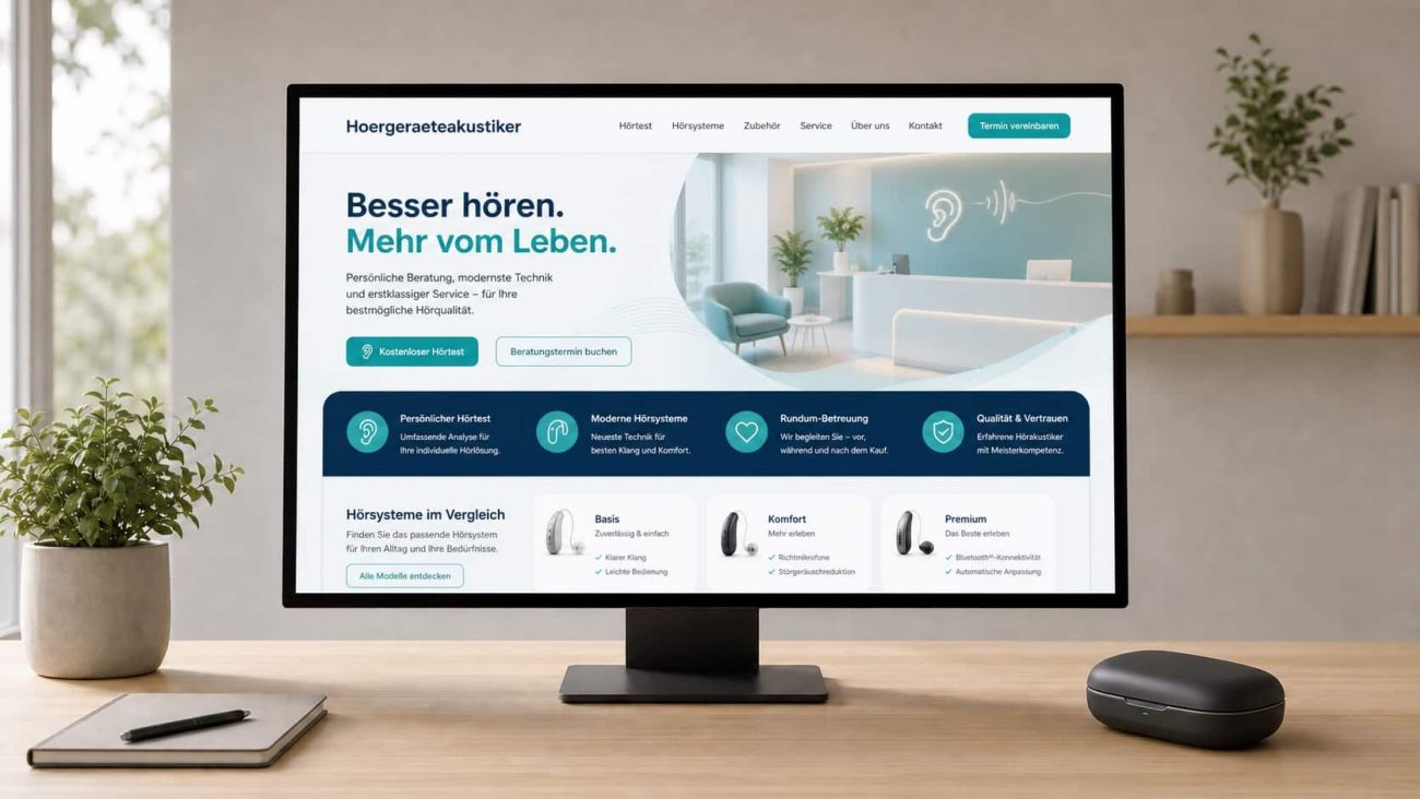 Homepage erstellen lassen für Hörgeräteakustiker