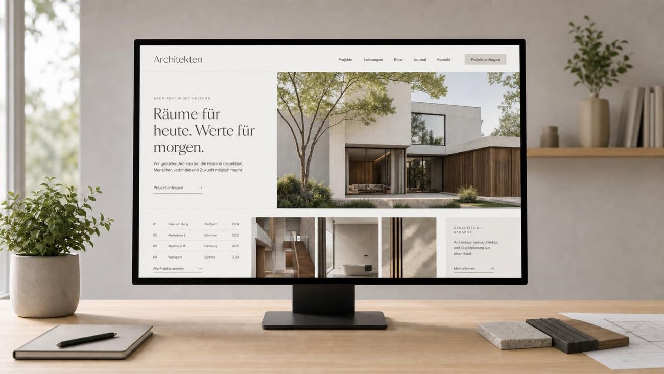 Homepage erstellen lassen für Architekten