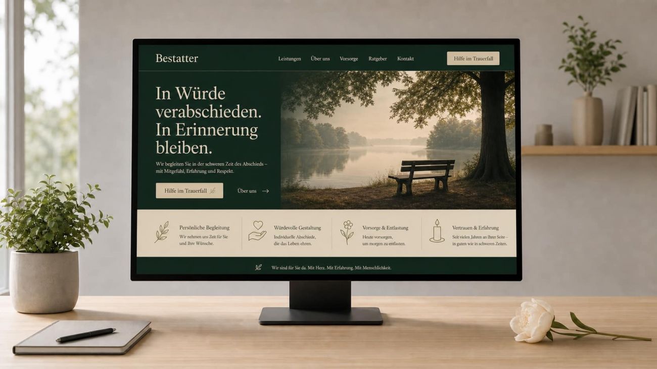 Homepage erstellen lassen für Bestatter