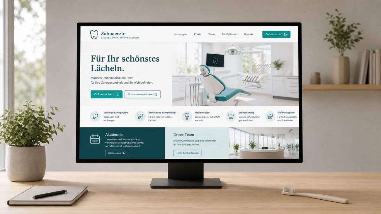 Homepage erstellen lassen für Zahnärzte