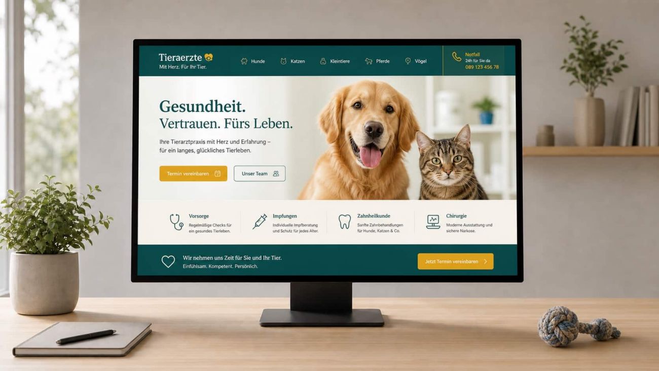 Homepage erstellen lassen für Tierärzte