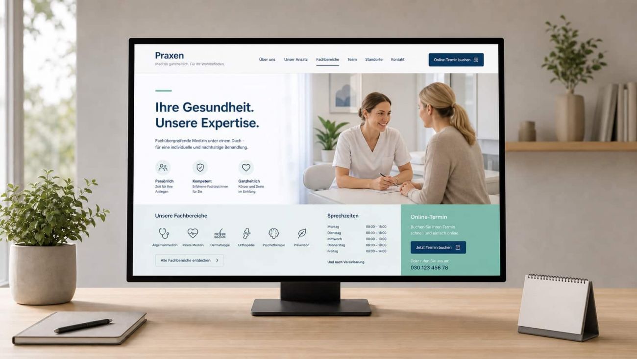 Homepage erstellen lassen für Praxen