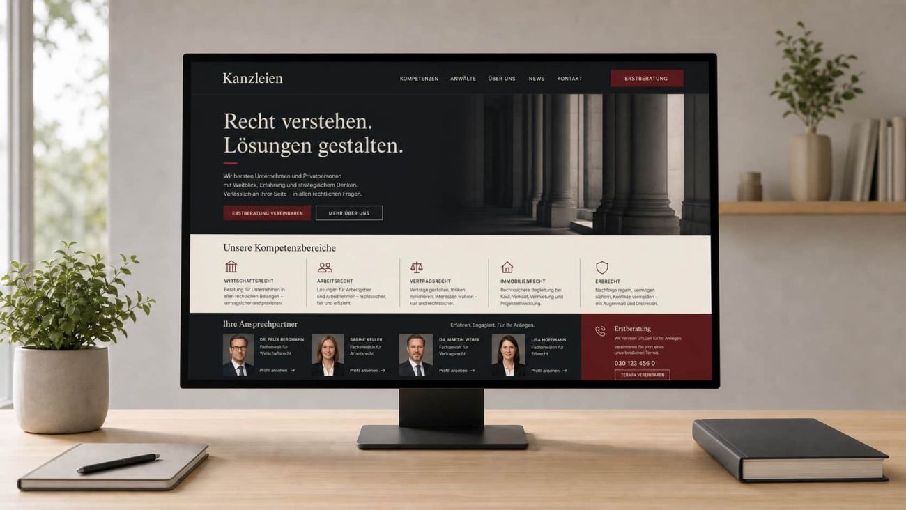 Homepage erstellen lassen für Kanzleien