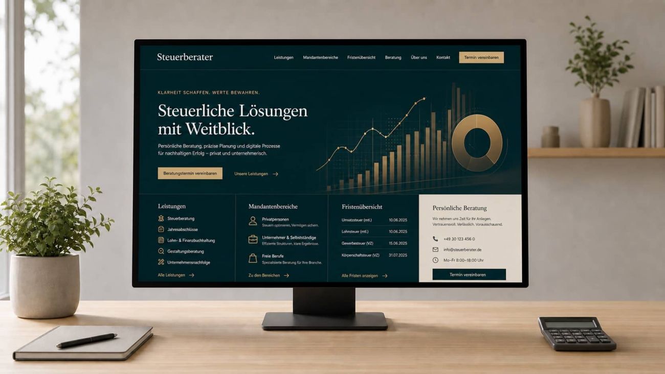 Homepage erstellen lassen für Steuerberater