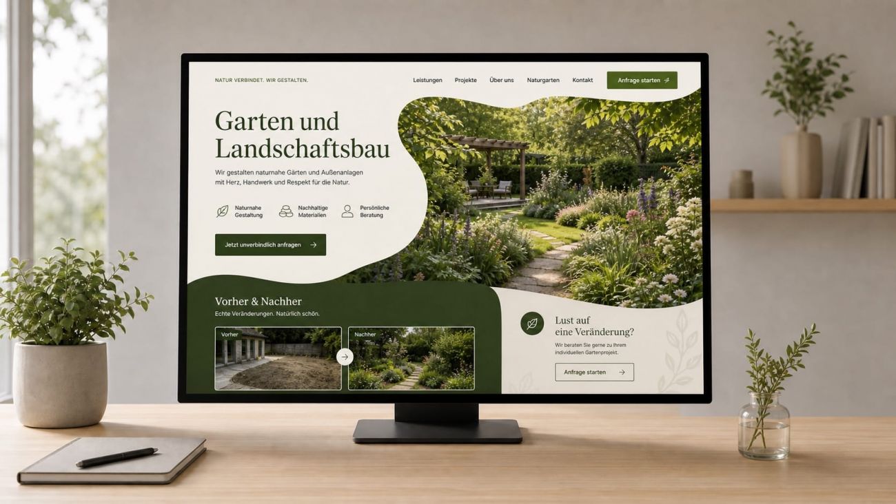 Homepage erstellen lassen für Garten- und Landschaftsbau