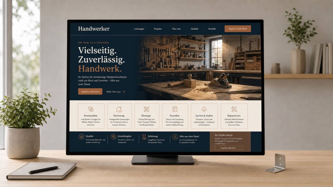 Homepage erstellen lassen für Handwerker
