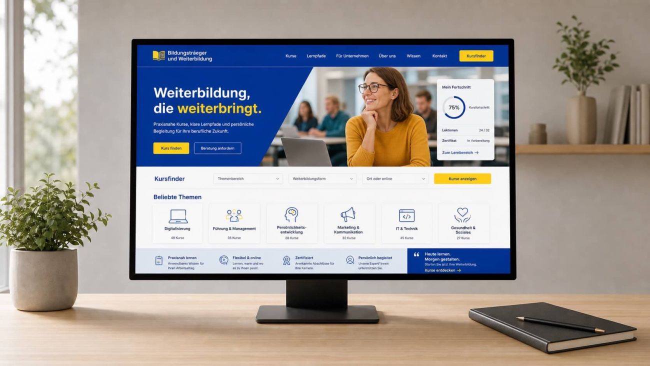 Website für Bildungsträger und Weiterbildungsanbieter