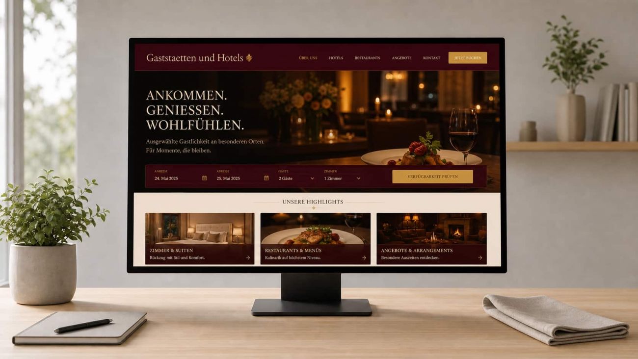 Homepage erstellen lassen für Gaststätten und Hotels
