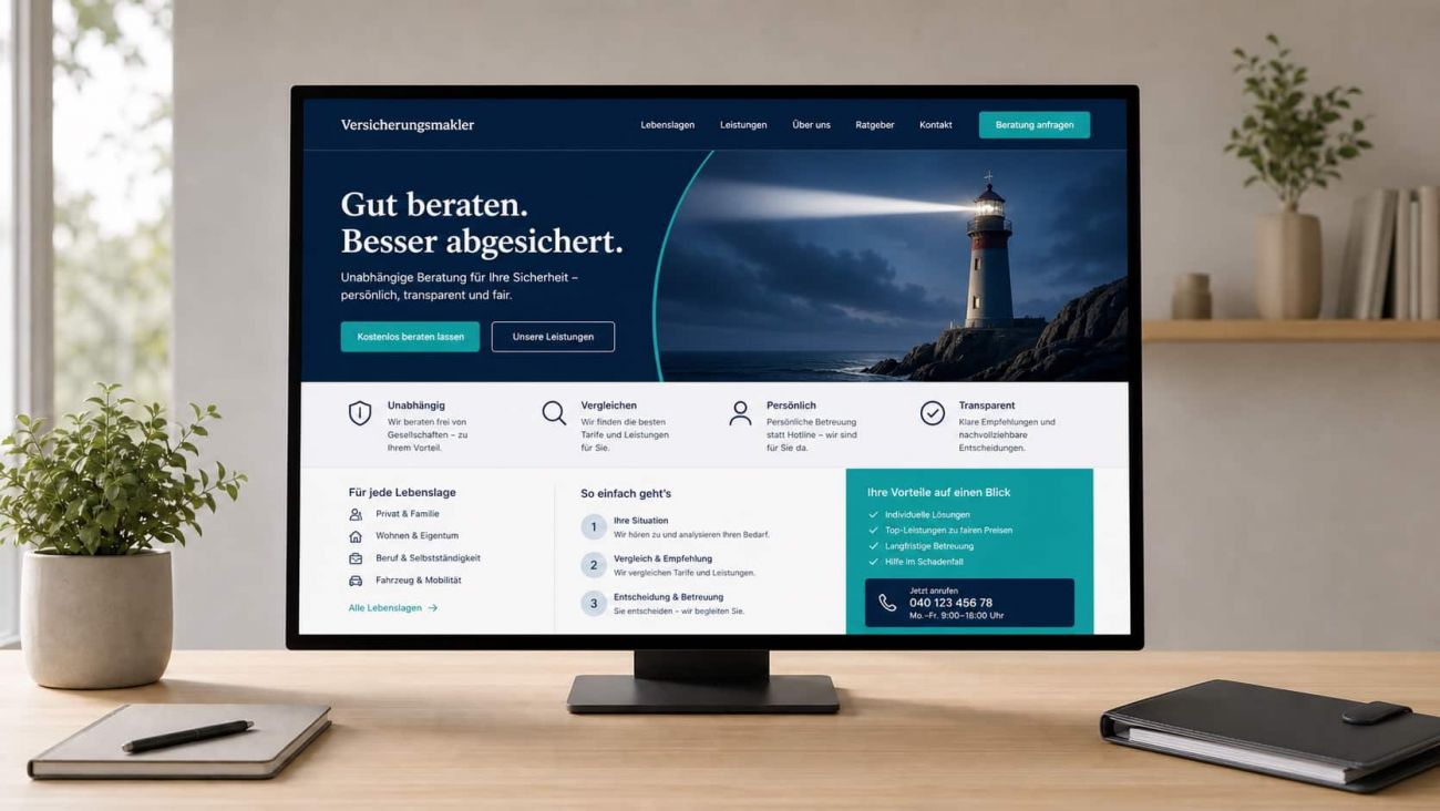 Homepage erstellen lassen für Versicherungsmakler