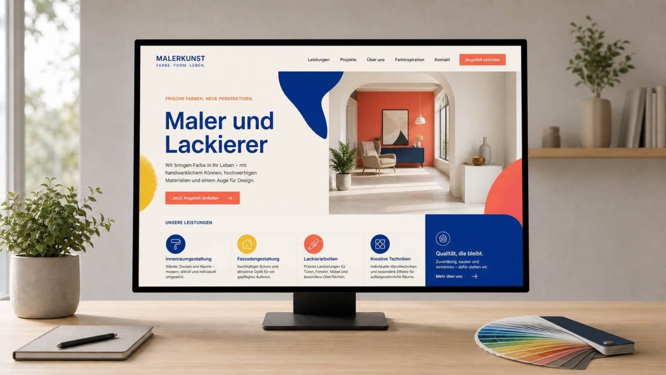 Homepage erstellen lassen für Maler und Lackierer