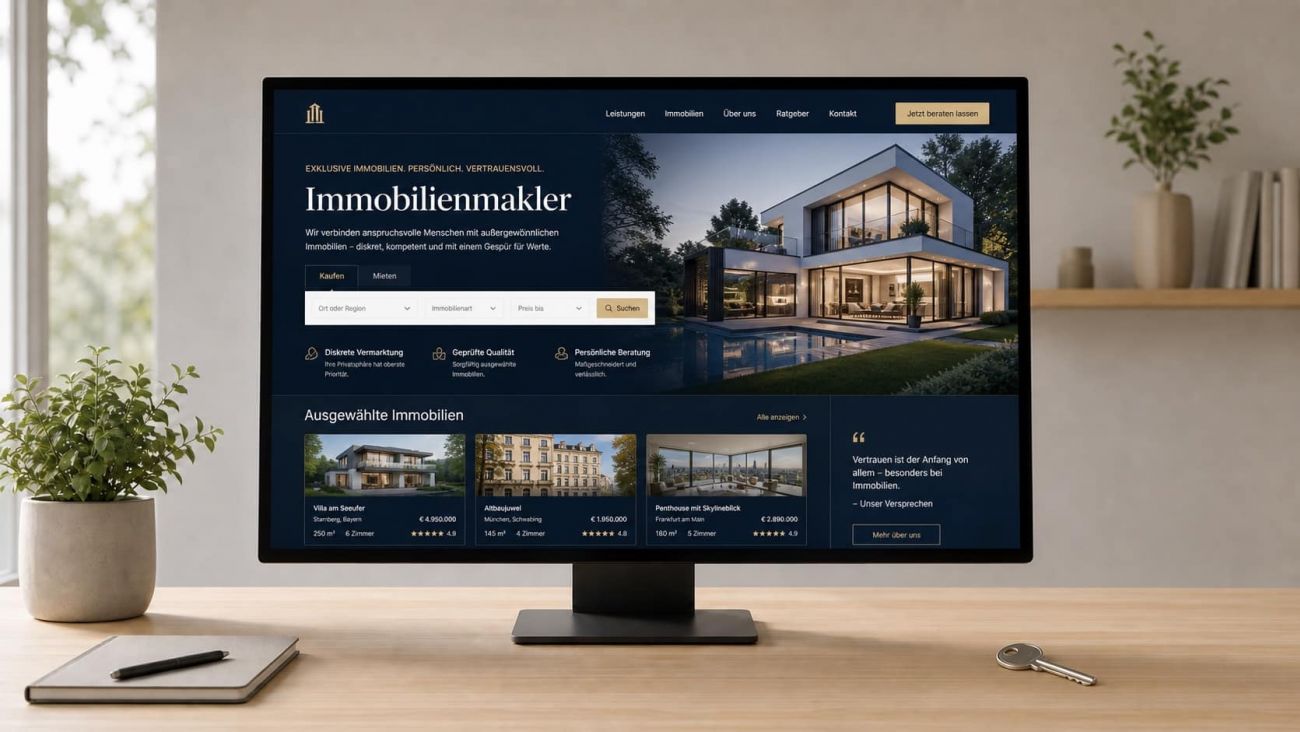Homepage erstellen lassen für Immobilienmakler